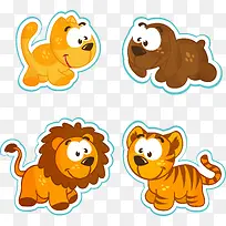 矢量卡通动物素材-空若网 矢量卡通动物素材-空若网