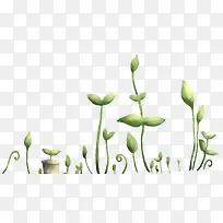 装饰手绘小草植物-空若网 装饰手绘小草植物-空若网