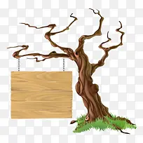 卡通树牌子-空若网 卡通树牌子-空若网