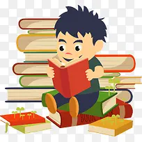 男孩看书-空若网 男孩看书-空若网