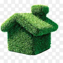 绿色小草植物房子-空若网 绿色小草植物房子-空若网