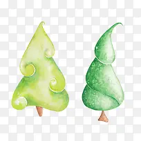 绿色可爱手绘树插画-空若网 绿色可爱手绘树插画-空若网