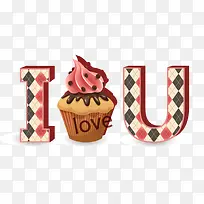 纸杯蛋糕我爱你艺术字-空若网 纸杯蛋糕我爱你艺术字-空若网
