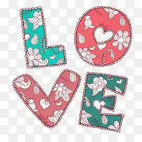 手绘花朵装饰爱LOVE的艺术字-空若网 手绘花朵装饰爱LOVE的艺术字-空若网