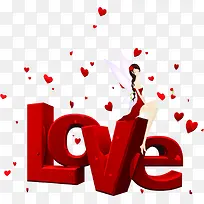LOVE爱心美女字体-空若网 LOVE爱心美女字体-空若网