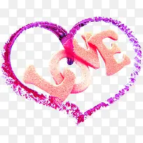 紫色边框love爱心-空若网 紫色边框love爱心-空若网