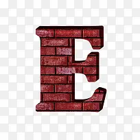 红砖墙字母e-空若网 红砖墙字母e-空若网