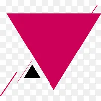 红色简约三角形不规则图形-空若网 红色简约三角形不规则图形-空若网