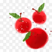 手绘红色樱桃水果-空若网 手绘红色樱桃水果-空若网