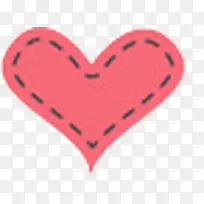 手绘红色桃心可爱-空若网 手绘红色桃心可爱-空若网