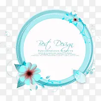 矢量蓝色圆形边框-空若网 矢量蓝色圆形边框-空若网