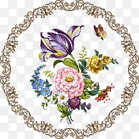 花纹圆形边框-空若网 花纹圆形边框-空若网