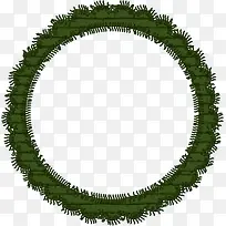 绿色圆形花边框-空若网 绿色圆形花边框-空若网