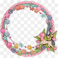 圆形花朵装饰边框免费下载-空若网 圆形花朵装饰边框免费下载-空若网