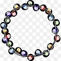 矢量彩色灯泡装饰圆形边框-空若网 矢量彩色灯泡装饰圆形边框-空若网