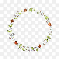 小清新圆形边框素材-空若网 小清新圆形边框素材-空若网