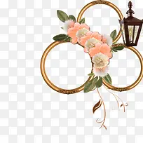 花朵装饰圆形边框-空若网 花朵装饰圆形边框-空若网