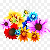 春天彩色手绘花束-空若网 春天彩色手绘花束-空若网