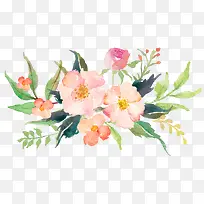 透明手绘水彩花束-空若网 透明手绘水彩花束-空若网