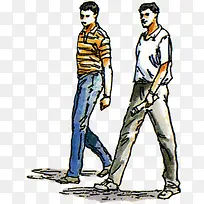 手绘水彩文艺青年-空若网 手绘水彩文艺青年-空若网