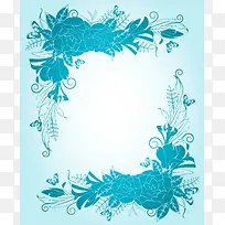 蓝色花纹背景-空若网 蓝色花纹背景-空若网