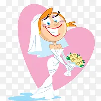 浪漫爱情卡通人物 婚礼 结婚 -空若网 浪漫爱情卡通人物 婚礼 结婚 -空若网