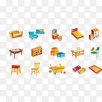 矢量3d家具素材-空若网 矢量3d家具素材-空若网