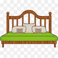 矢量手绘床家具素材-空若网 矢量手绘床家具素材-空若网