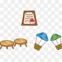 矢量卡通手绘家具用品-空若网 矢量卡通手绘家具用品-空若网