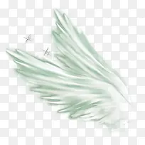 手绘白色翅膀羽毛七夕情人节-空若网 手绘白色翅膀羽毛七夕情人节-空若网