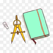 矢量笔袋圆规素材-空若网 矢量笔袋圆规素材-空若网