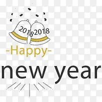 2018新年标签矢量图-空若网 2018新年标签矢量图-空若网