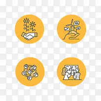 创意扁平商务标签-空若网 创意扁平商务标签-空若网