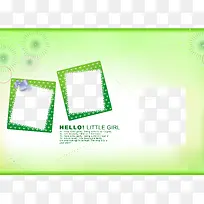 绿色边框照片边框模板元素-空若网 绿色边框照片边框模板元素-空若网