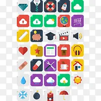 扁平化图标设计-空若网 扁平化图标设计-空若网