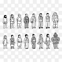 扁平化人物设计-空若网 扁平化人物设计-空若网