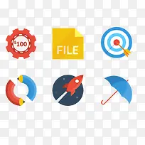 扁平化网页设计图标-空若网 扁平化网页设计图标-空若网