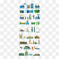 扁平化创意卡通元素-空若网 扁平化创意卡通元素-空若网