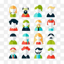16个扁平化人物设计矢量素材-空若网 16个扁平化人物设计矢量素材-空若网
