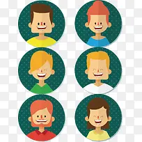 扁平化洁牙人物设计-空若网 扁平化洁牙人物设计-空若网