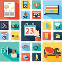 扁平化计划日历素材-空若网 扁平化计划日历素材-空若网