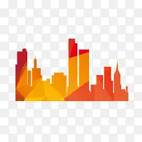 扁平化城市剪影-空若网 扁平化城市剪影-空若网