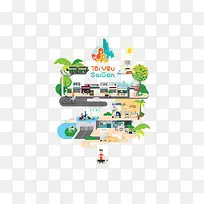 扁平化创意城市-空若网 扁平化创意城市-空若网