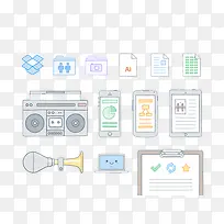 扁平化网页设计图标-空若网 扁平化网页设计图标-空若网