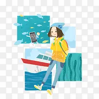 扁平化小女孩-空若网 扁平化小女孩-空若网