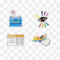 扁平化网页图标设计-空若网 扁平化网页图标设计-空若网