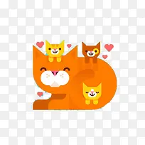 扁平化卡通猫咪-空若网 扁平化卡通猫咪-空若网