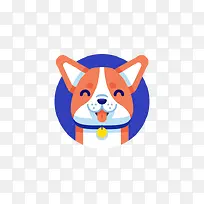 扁平化卡通小狗-空若网 扁平化卡通小狗-空若网
