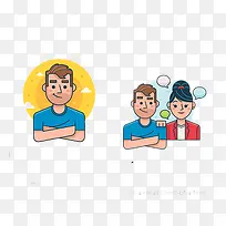 扁平化卡通人物-空若网 扁平化卡通人物-空若网