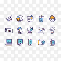 扁平化网页设计图标-空若网 扁平化网页设计图标-空若网